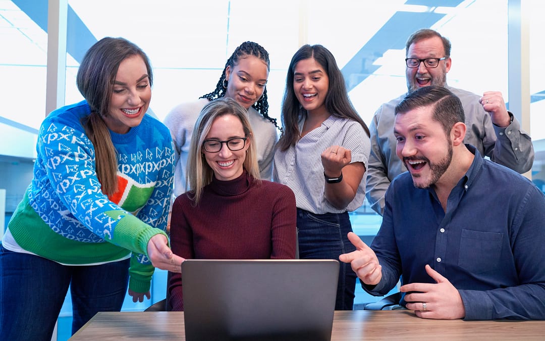Employees Using New Software Axis Software Dynamics